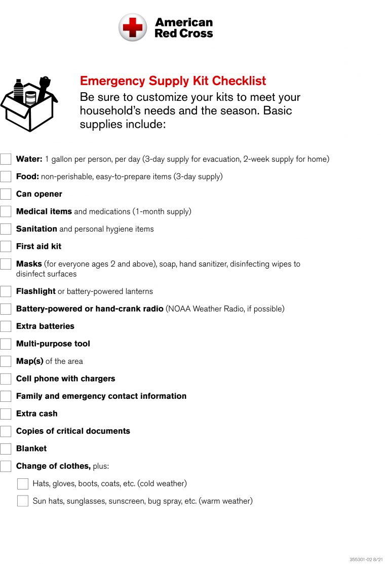 Emergency Supply Kit Checklist | REM